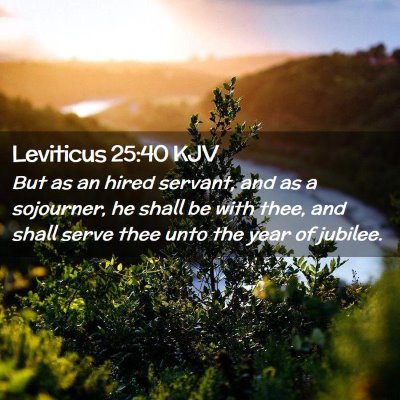 Picture 02 - Leviticus 25:40 KJV - But as an hired servant, and as a sojourner, he - Bible Verse Picture