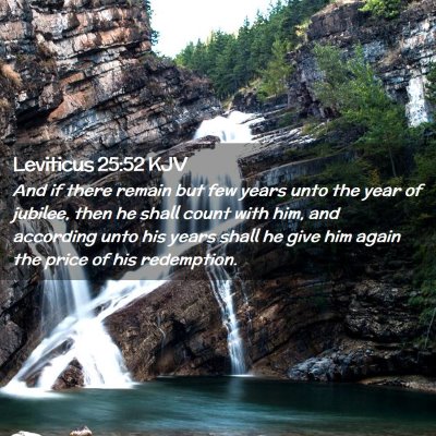 Picture 02 - Leviticus 25:52 KJV - And if there remain but few years unto the year - Bible Verse Picture