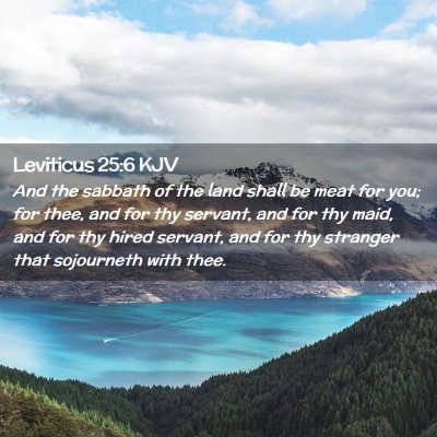 Picture 02 - Leviticus 25:6 KJV - And the sabbath of the land shall be meat for - Bible Verse Picture