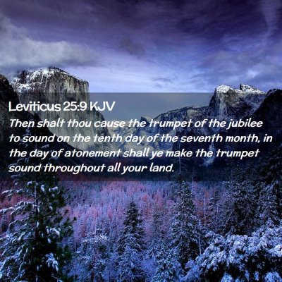 Picture 02 - Leviticus 25:9 KJV - Then shalt thou cause the trumpet of the jubilee - Bible Verse Picture