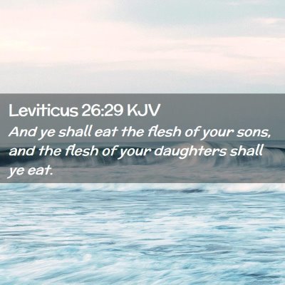 Picture 02 - Leviticus 26:29 KJV - And ye shall eat the flesh of your sons, and the - Bible Verse Picture