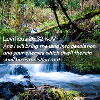 Picture 02 - Leviticus 26:32 KJV - And I will bring the land into desolation: and - Bible Verse Picture