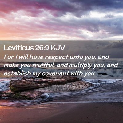 Picture 02 - Leviticus 26:9 KJV - For I will have respect unto you, and make you - Bible Verse Picture