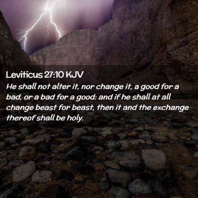 Picture 02 - Leviticus 27:10 KJV - He shall not alter it, nor change it, a good for - Bible Verse Picture