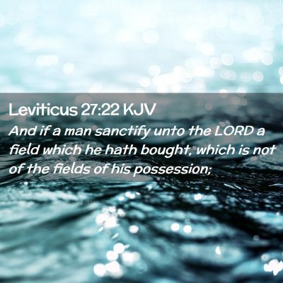 Picture 02 - Leviticus 27:22 KJV - And if a man sanctify unto the LORD a field which - Bible Verse Picture