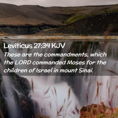 Picture 02 - Leviticus 27:34 KJV - These are the commandments, which the LORD - Bible Verse Picture