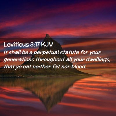 Picture 02 - Leviticus 3:17 KJV - It shall be a perpetual statute for your - Bible Verse Picture