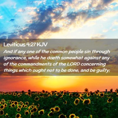 Picture 02 - Leviticus 4:27 KJV - And if any one of the common people sin through - Bible Verse Picture