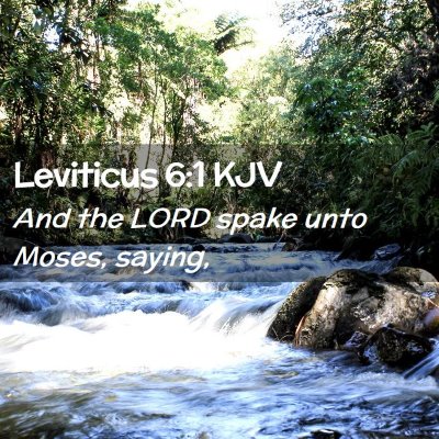 Picture 02 - Leviticus 6:1 KJV - And the LORD spake unto Moses, - Bible Verse Picture