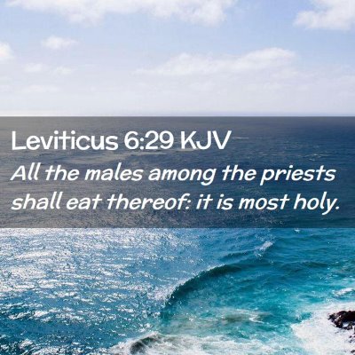 Picture 02 - Leviticus 6:29 KJV - All the males among the priests shall eat - Bible Verse Picture