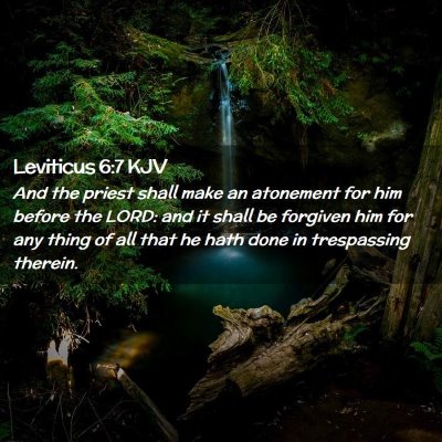 Picture 02 - Leviticus 6:7 KJV - And the priest shall make an atonement for him - Bible Verse Picture