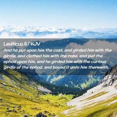 Picture 02 - Leviticus 8:7 KJV - And he put upon him the coat, and girded him with - Bible Verse Picture