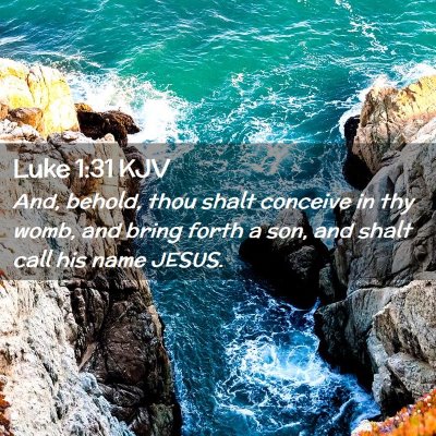 Picture 02 - Luke 1:31 KJV - And, behold, thou shalt conceive in thy womb, and - Bible Verse Picture