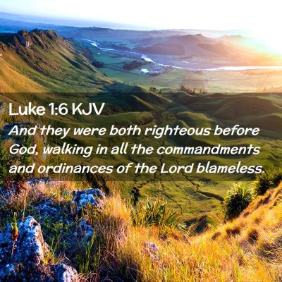 Picture 02 - Luke 1:6 KJV - And they were both righteous before God, walking - Bible Verse Picture