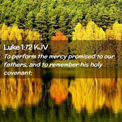 Picture 02 - Luke 1:72 KJV - To perform the mercy promised to our fathers, and - Bible Verse Picture