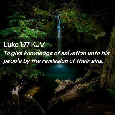 Picture 02 - Luke 1:77 KJV - To give knowledge of salvation unto his people by - Bible Verse Picture