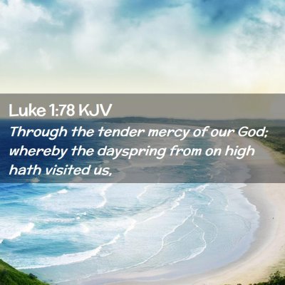 Picture 02 - Luke 1:78 KJV - Through the tender mercy of our God; whereby the - Bible Verse Picture