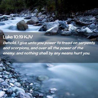 Picture 02 - Luke 10:19 KJV - Behold, I give unto you power to tread on - Bible Verse Picture