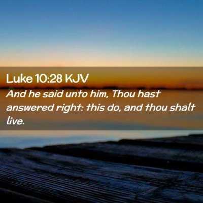 Picture 02 - Luke 10:28 KJV - And he said unto him, Thou hast answered right: - Bible Verse Picture
