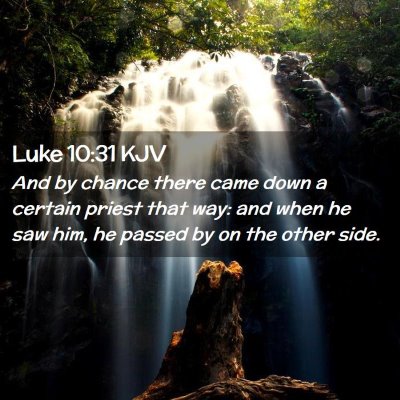 Picture 02 - Luke 10:31 KJV - And by chance there came down a certain priest - Bible Verse Picture
