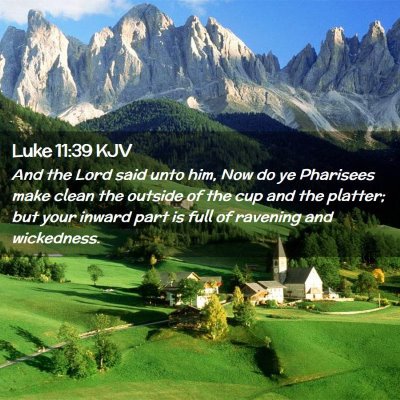 Picture 02 - Luke 11:39 KJV - And the Lord said unto him, Now do ye Pharisees - Bible Verse Picture