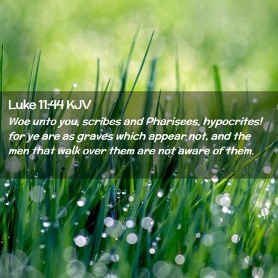 Picture 02 - Luke 11:44 KJV - Woe unto you, scribes and Pharisees, hypocrites! - Bible Verse Picture