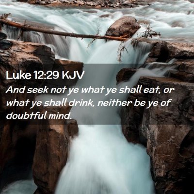 Picture 02 - Luke 12:29 KJV - And seek not ye what ye shall eat, or what ye - Bible Verse Picture