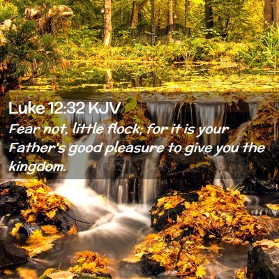 Picture 02 - Luke 12:32 KJV - Fear not, little flock; for it is your Father's - Bible Verse Picture