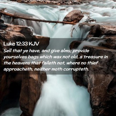 Picture 02 - Luke 12:33 KJV - Sell that ye have, and give alms; provide - Bible Verse Picture