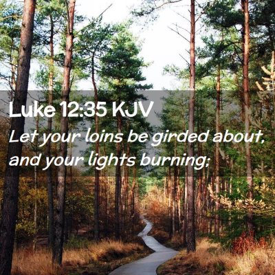 Picture 02 - Luke 12:35 KJV - Let your loins be girded about, and your lights - Bible Verse Picture