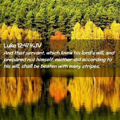 Picture 02 - Luke 12:47 KJV - And that servant, which knew his lord's will, and - Bible Verse Picture