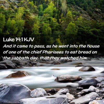 Picture 02 - Luke 14:1 KJV - And it came to pass, as he went into the house of - Bible Verse Picture