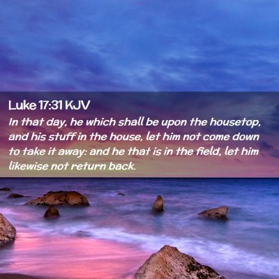 Picture 02 - Luke 17:31 KJV - In that day, he which shall be upon the housetop, - Bible Verse Picture