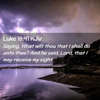 Picture 02 - Luke 18:41 KJV - Saying, What wilt thou that I shall do unto thee? - Bible Verse Picture