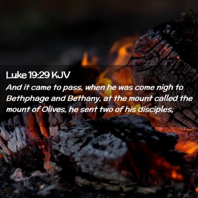 Picture 02 - Luke 19:29 KJV - And it came to pass, when he was come nigh to - Bible Verse Picture