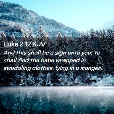 Picture 02 - Luke 2:12 KJV - And this shall be a sign unto you; Ye shall find - Bible Verse Picture