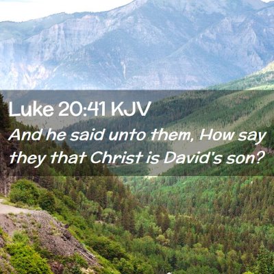 Picture 02 - Luke 20:41 KJV - And he said unto them, How say they that Christ - Bible Verse Picture