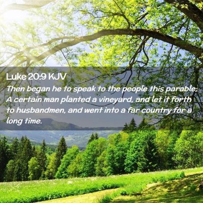 Picture 02 - Luke 20:9 KJV - Then began he to speak to the people this - Bible Verse Picture