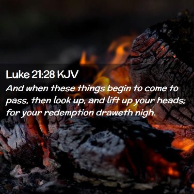 Picture 02 - Luke 21:28 KJV - And when these things begin to come to pass, then - Bible Verse Picture