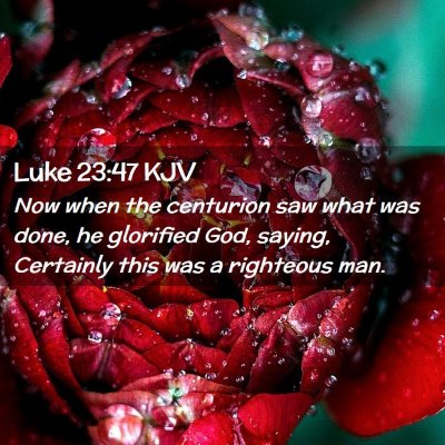 Picture 02 - Luke 23:47 KJV - Now when the centurion saw what was done, he - Bible Verse Picture