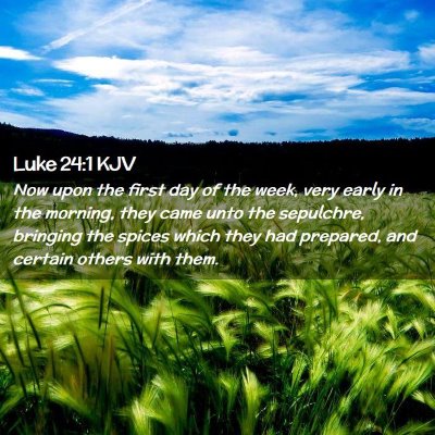 Picture 02 - Luke 24:1 KJV - Now upon the first day of the week, very early in - Bible Verse Picture