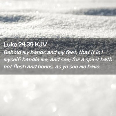 Picture 02 - Luke 24:39 KJV - Behold my hands and my feet, that it is I myself: - Bible Verse Picture