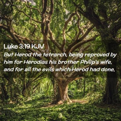 Picture 02 - Luke 3:19 KJV - But Herod the tetrarch, being reproved by him for - Bible Verse Picture