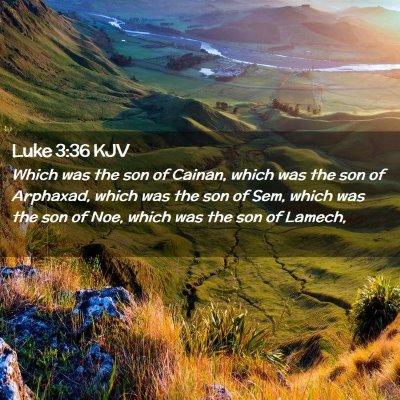 Picture 02 - Luke 3:36 KJV - Which was the son of Cainan, which was the son of - Bible Verse Picture