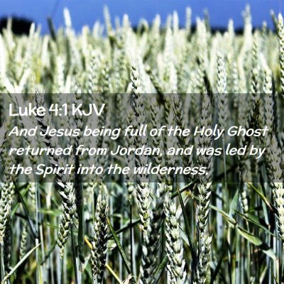 Picture 02 - Luke 4:1 KJV - And Jesus being full of the Holy Ghost returned - Bible Verse Picture