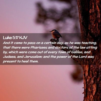 Picture 02 - Luke 5:17 KJV - And it came to pass on a certain day, as he was - Bible Verse Picture