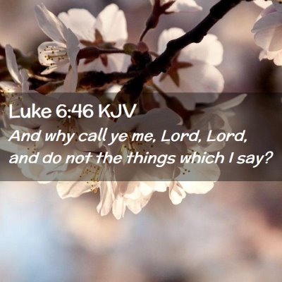 Picture 02 - Luke 6:46 KJV - And why call ye me, Lord, Lord, and do not the - Bible Verse Picture