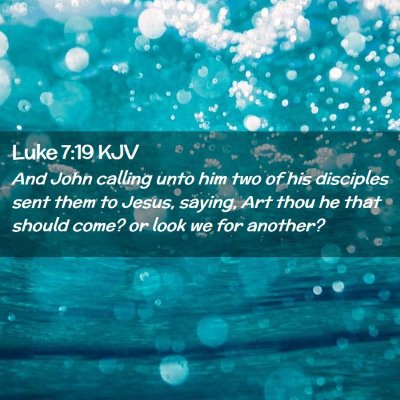 Picture 02 - Luke 7:19 KJV - And John calling unto him two of his disciples - Bible Verse Picture