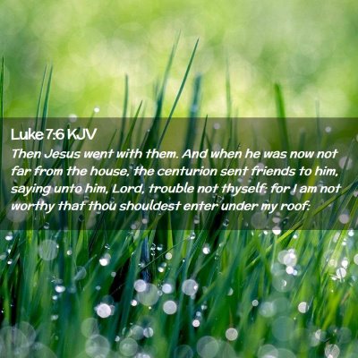 Picture 02 - Luke 7:6 KJV - Then Jesus went with them. And when he was now - Bible Verse Picture