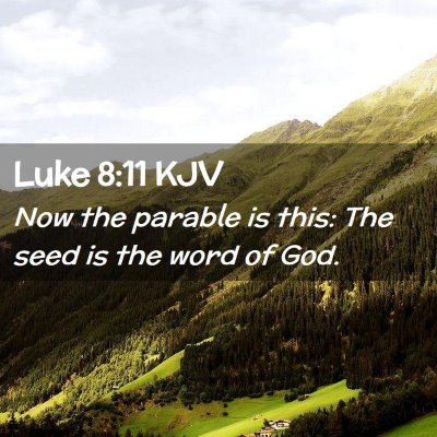 Picture 02 - Luke 8:11 KJV - Now the parable is this: The seed is the word of - Bible Verse Picture